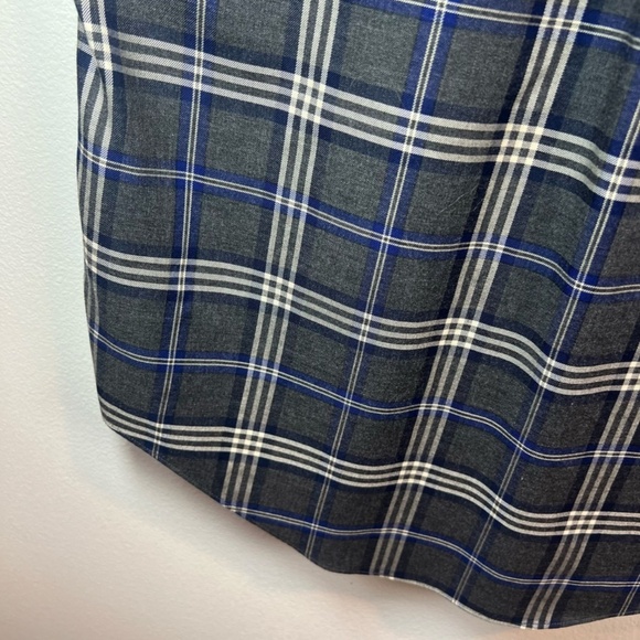 Brooks Brothers Mens Regent Button Up Shirt Gray Blue Plaid Casual Preppy Medium - Picture 11 of 11